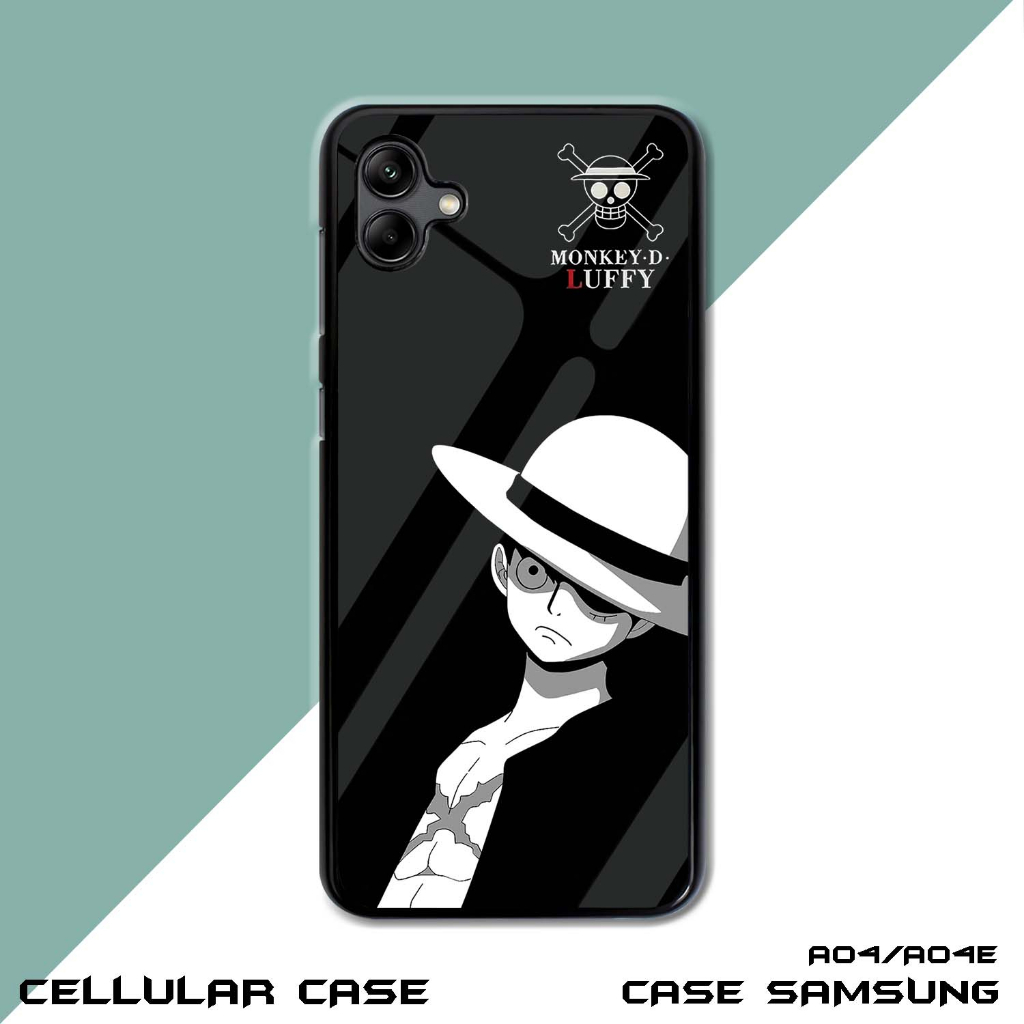 Case Glossy HD Samsung A04 A04E M04 [CS03] Anime Luffy One Piece Casing Kilau Hardcase Hp Samsung A0
