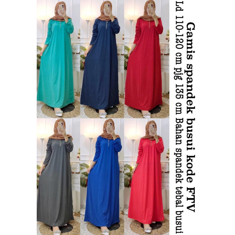 Gamis voxy spandek tebal ftv