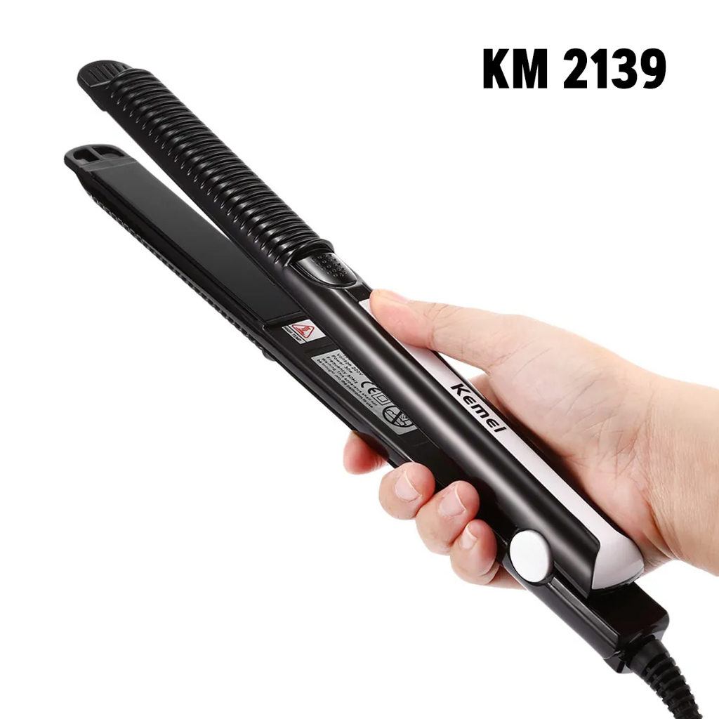 Kemei KM-2139 Catokan Rambut 2in1 Ceramic Hair Straightener Alat Catok