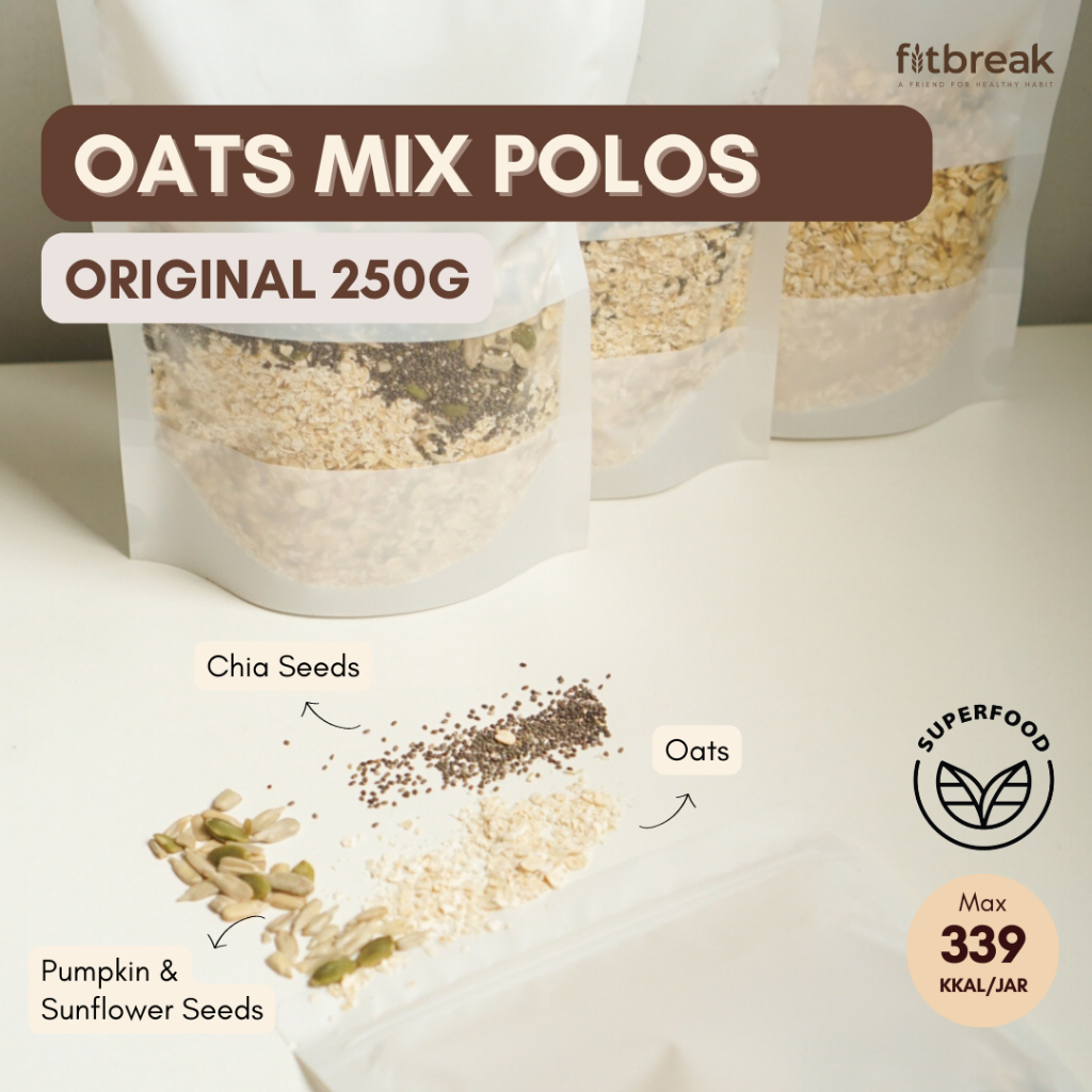 

Fitbreak Oats Mix Polos Original 250 G