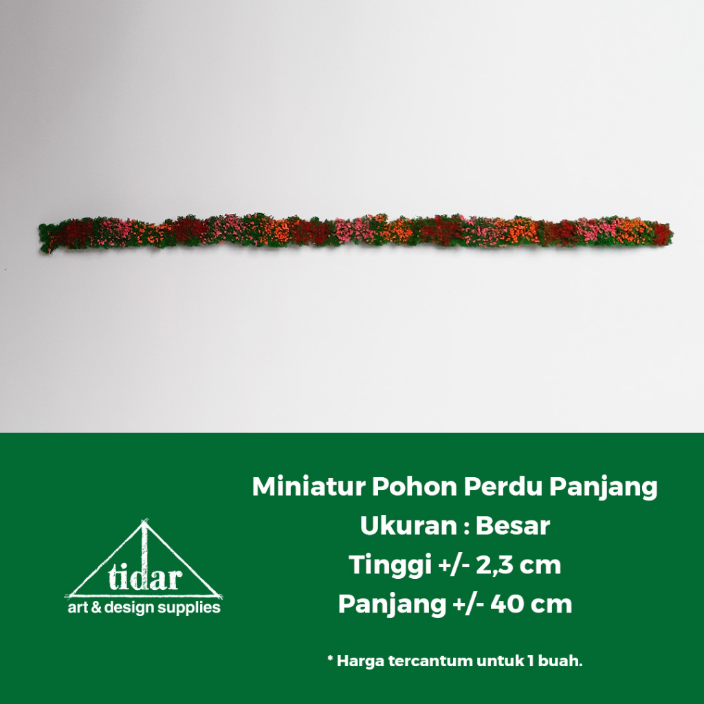 MG - Miniatur Maket Pohon Perdu Panjang Berbunga Besar - Tanaman Semak - Rumput Warna Hijau