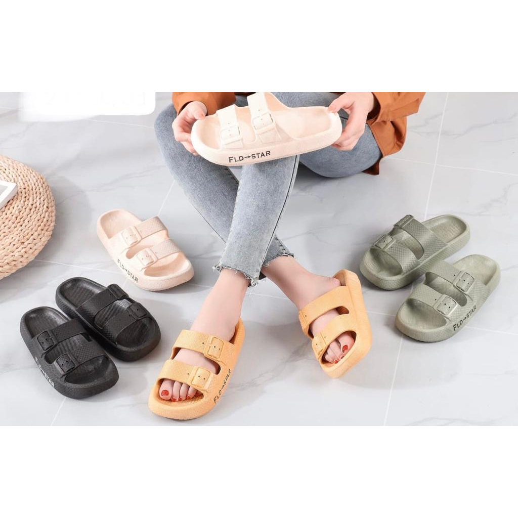 Sendal jelly motif fld-star, Sendal EVA Sendal Selop Wanita Sandal anti Slip , sendal korean style dewasa empuk dan nyaman_fashion