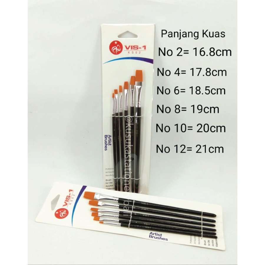 

Kuas Lukis VIS-1 6 pcs 1 Set KS02