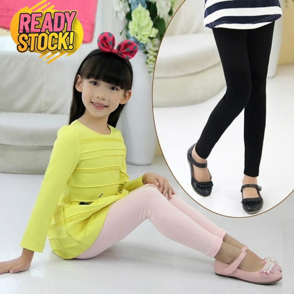 LEGGINGS ANAK &amp; REMAJA POLOS (BAYI-13 THN) / legging polos anak /celana legging anak/ legging anak murah / Legging Anak Perempuan Polos Semua Usia 1-13 Tahun Ukuran S-XXL