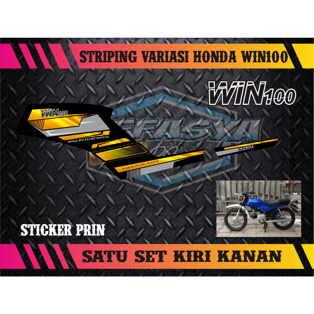 STRIPING VARIASI HONDA WIN100 STICKER VARIASI WIN100