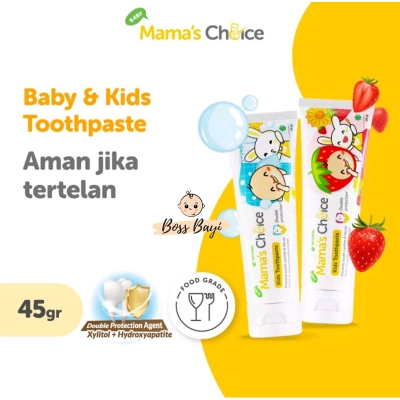 MAMA'S CHOICE - Baby &amp; Kids Toothpaste 45gr / Pasta Gigi Bayi Anak