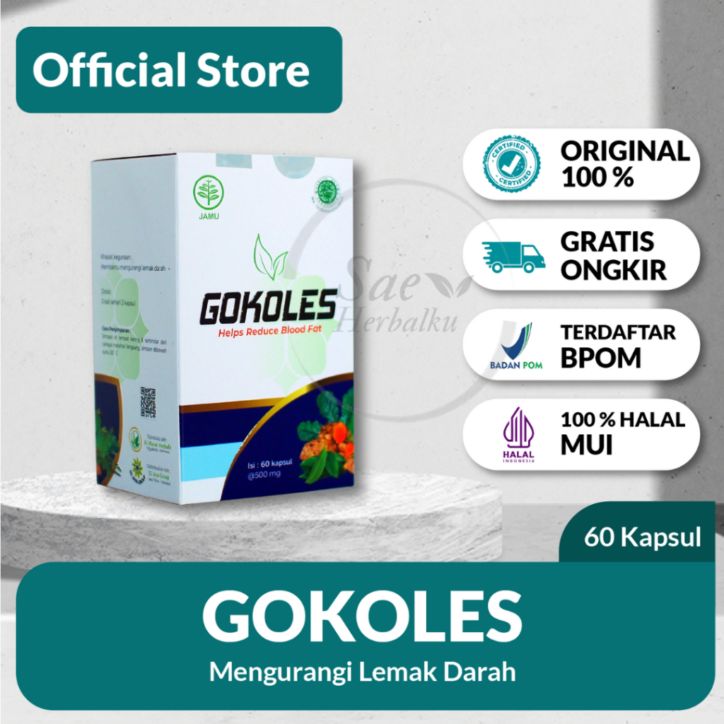 Obat Kolesterol GOKOLES 100% Herbal , BPOM dan Original - SS JAYA HERBAL