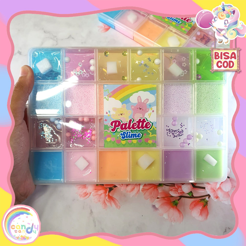 Mainan Slime Pallete 24 pcs by candycandy.idn