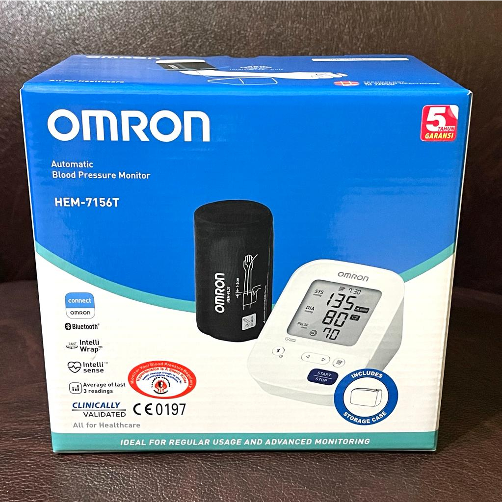 TENSIMETER DIGITAL OMRON HEM 7156T KONEKTIVITAS BLUETOOTH / TENSIMETER OMRON MANSET BESAR JUMBO / TENSIMETER OMRON HEM 7156T + CONNECT BLUETOOTH