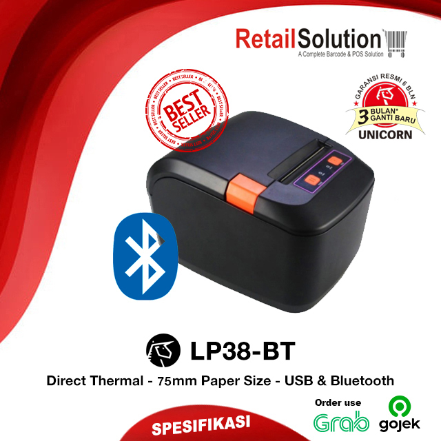 Printer Label Thermal Bluetooth - Unicorn LP38BT / LP-38BT / LP38-BT