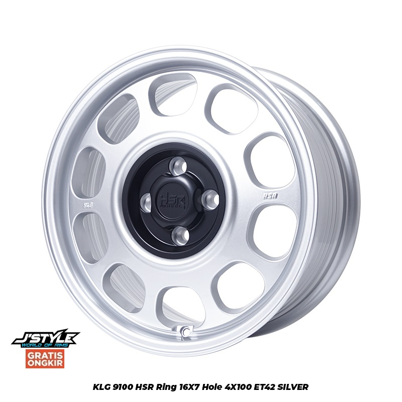 HSR WHEEL KLG 9100 RING 16 X 7 PCD 4X100 ET42 SILVER