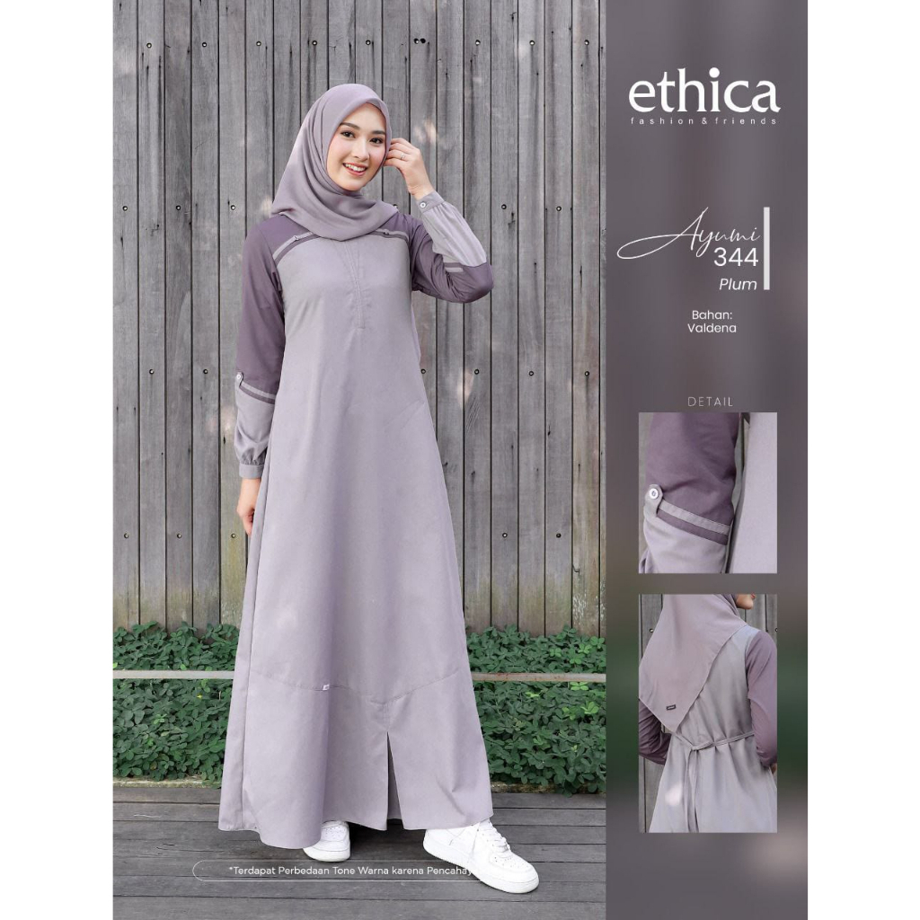 GAMIS TERBARU / ETHICA / AYUMI 344 PLUM / READY STOCK / SIAP KIRIM