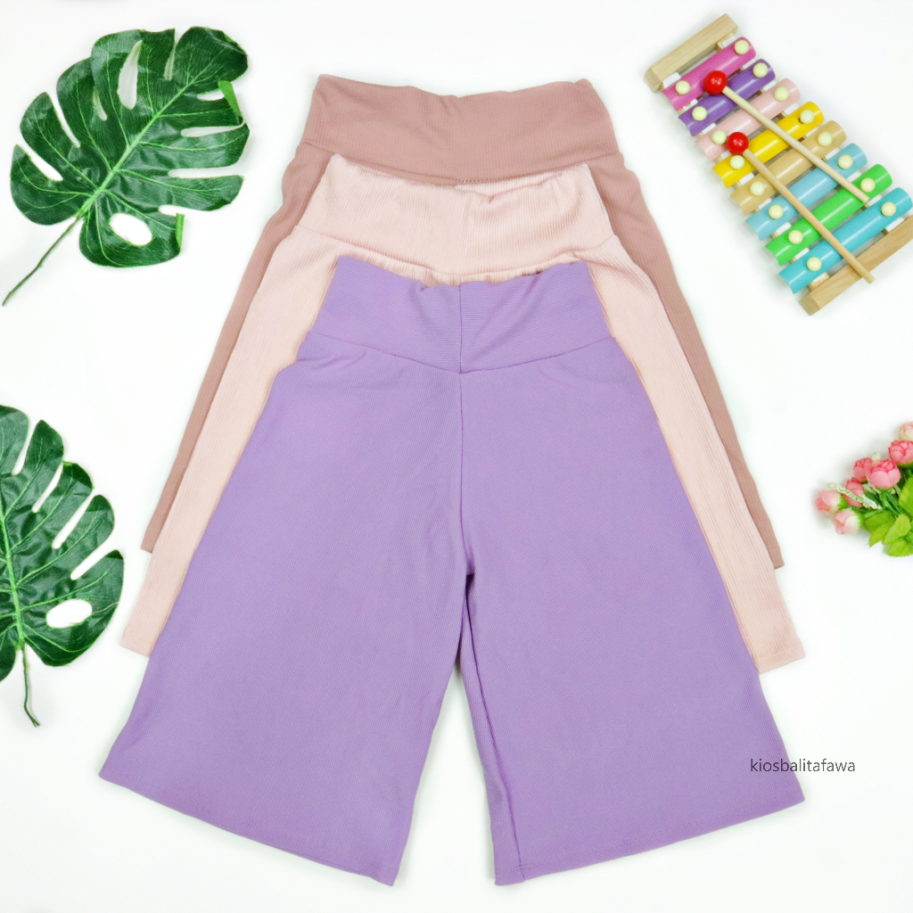 Kulot Jane uk 2-10 Tahun / Celana Polos 3per4 Anak Perempuan Bawahan Pendek Pants Harian Murah