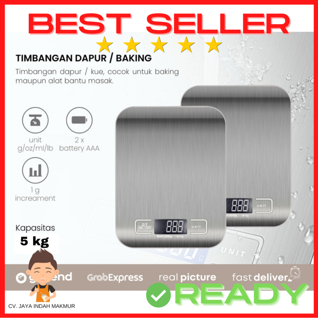Benteng Onderdil Timbangan Digital 10Kg Commercial Kitchen Scale Premium Quality 10000 Free Baterai