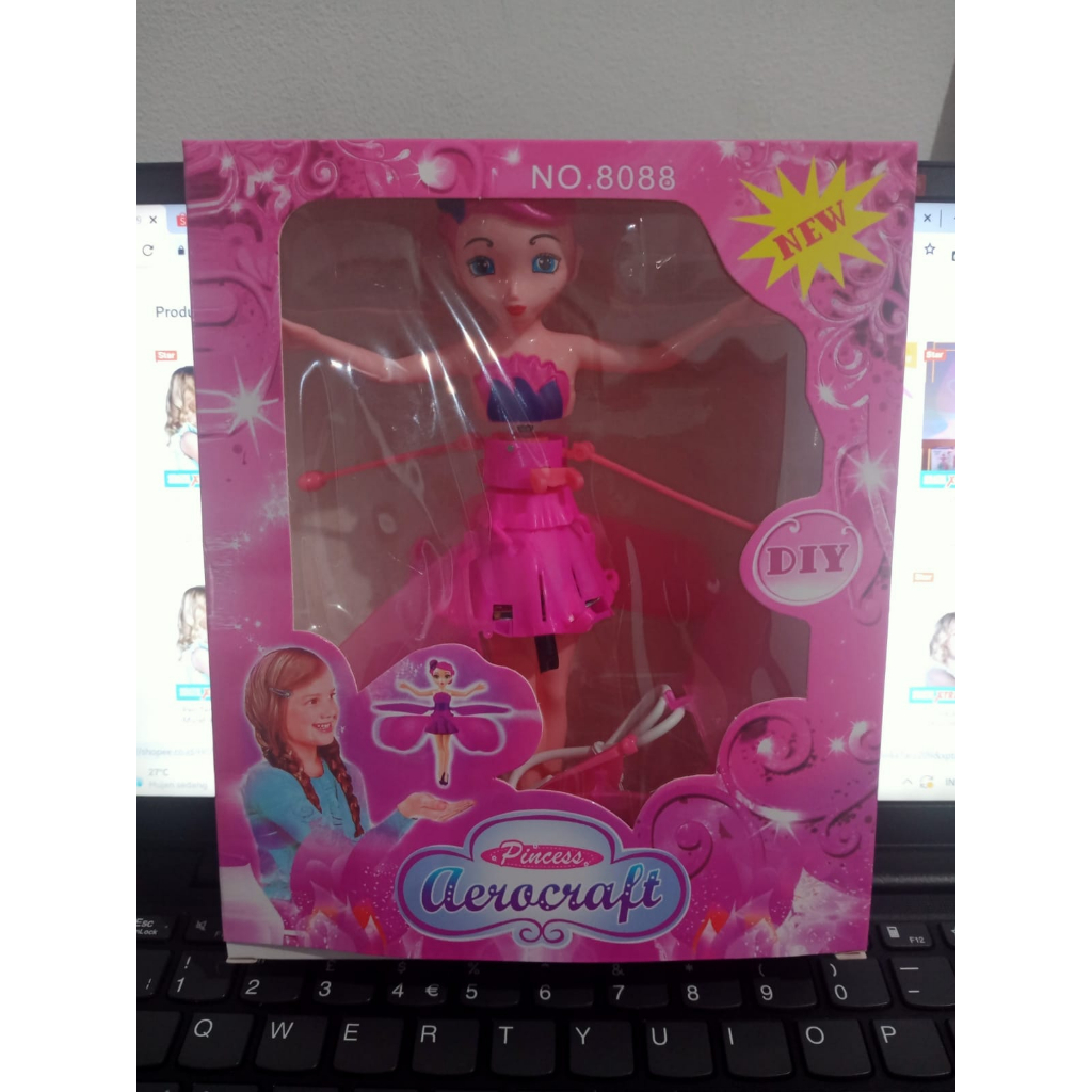 (COD) Mainan Peri Terbang Sensor Tangan - Doll Princess Flying Charging