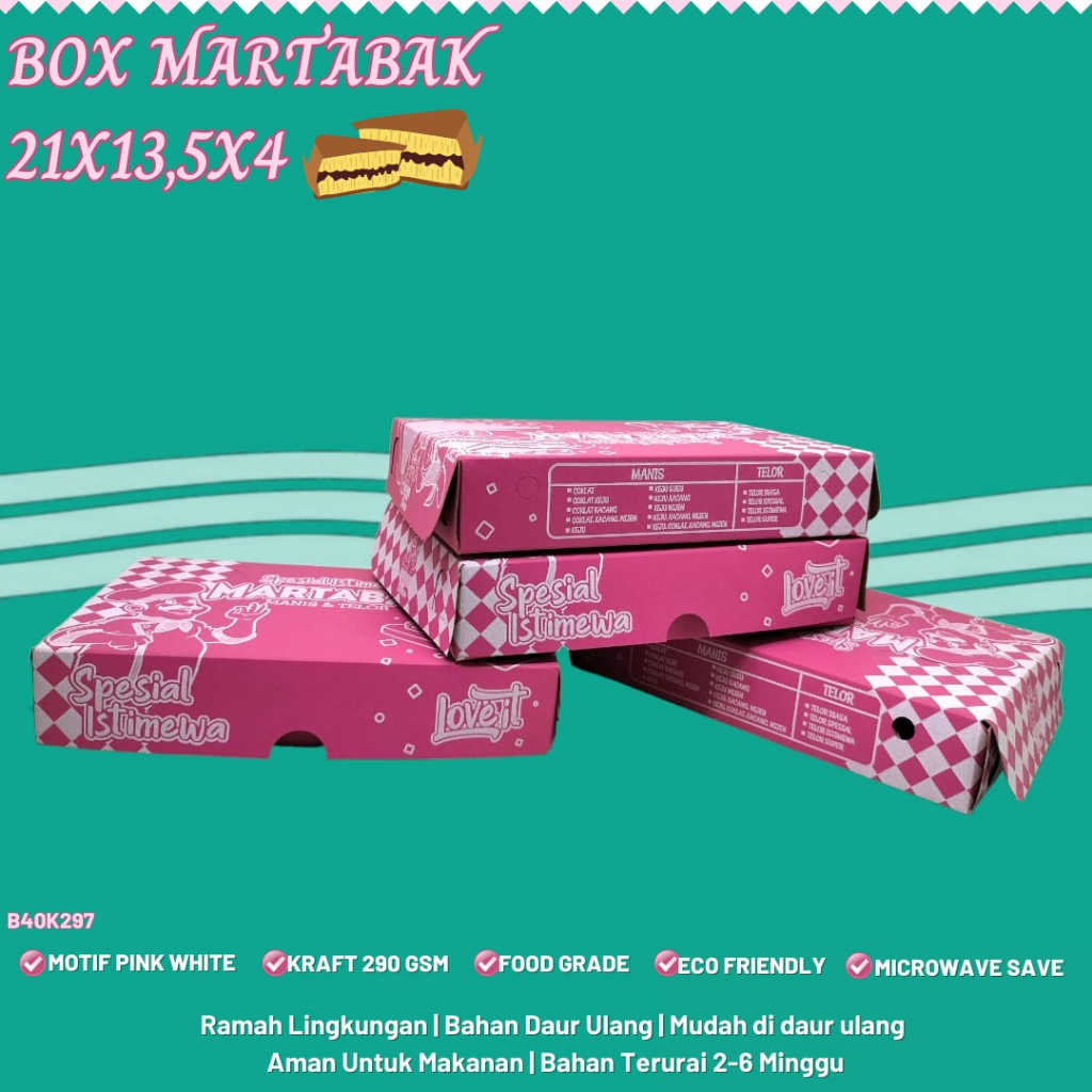 Dus Martabak Box Martabak Laminasi (B40K297-21X13.5X4 Cm)