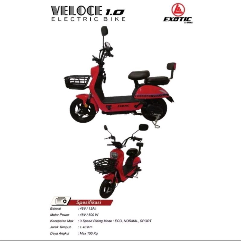 SEPEDA LISTRIK EXOTIC VELOCE 1.0