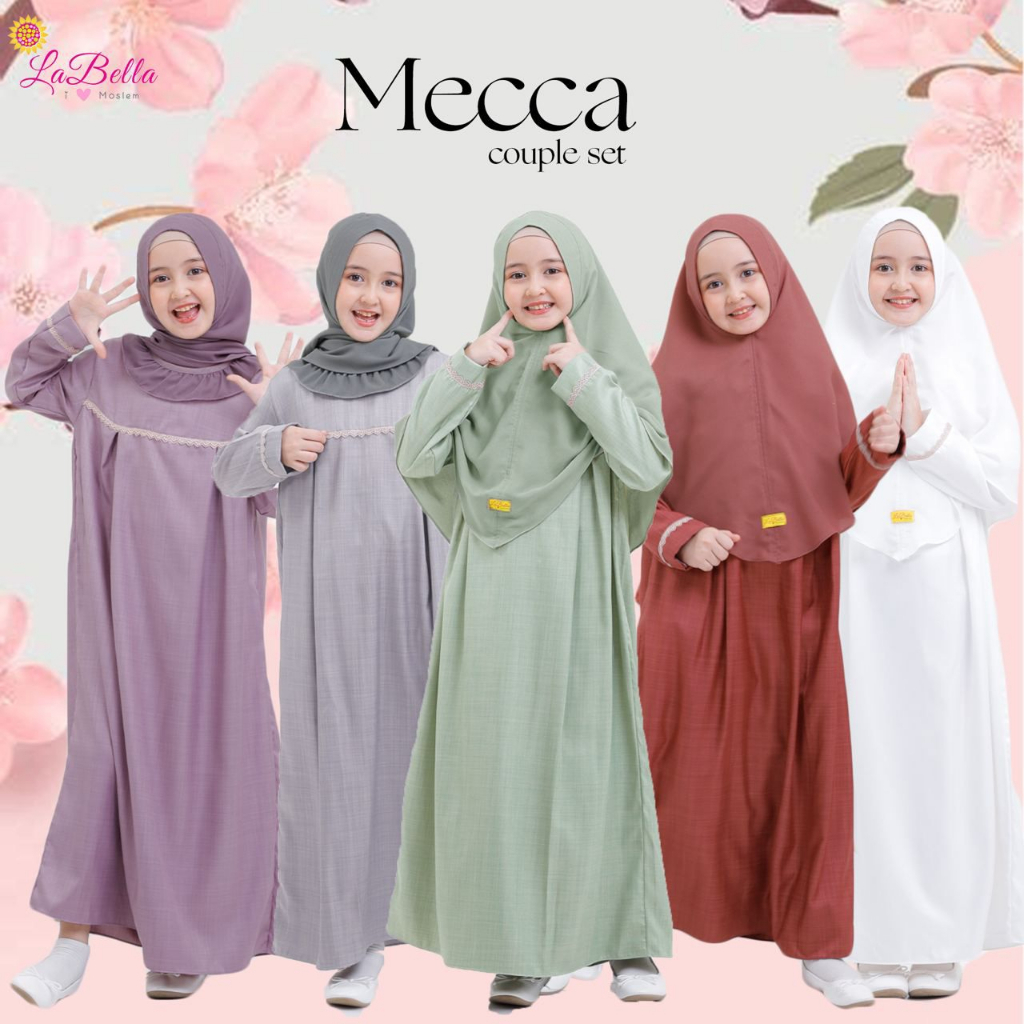 GAMIS ANAK PEREMPUAN USIA 6-12 TH BAHAN AMIRA SOFIA LABELLA MECCA | GAMIS PESTA HARI RAYA