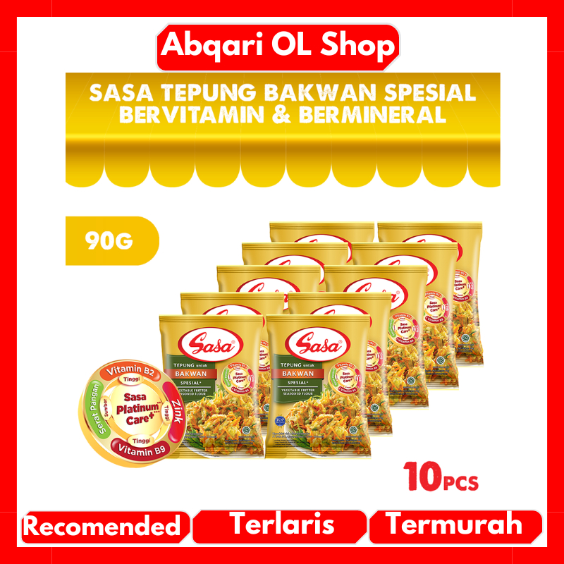 

Sasa Tepung Bakwan Spesial Bervitamin & Bermineral 90gr Dapat 1 Renceng Isi 10 Pcs