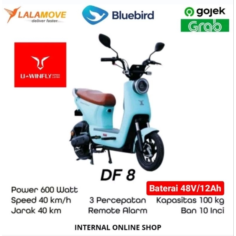 Sepeda Listrik Uwinfly Dragonfly 8 DF8 48V/12Ah Garansi Resmi