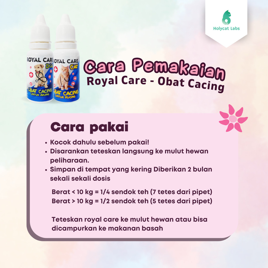 Royal Care Obat Cacing Kucing Anjing 10ml