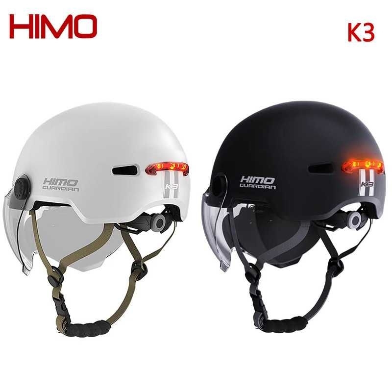 HIMO Hitam Helm Sepeda Bike Visor Adjustable Breathable with Tail Light - K3