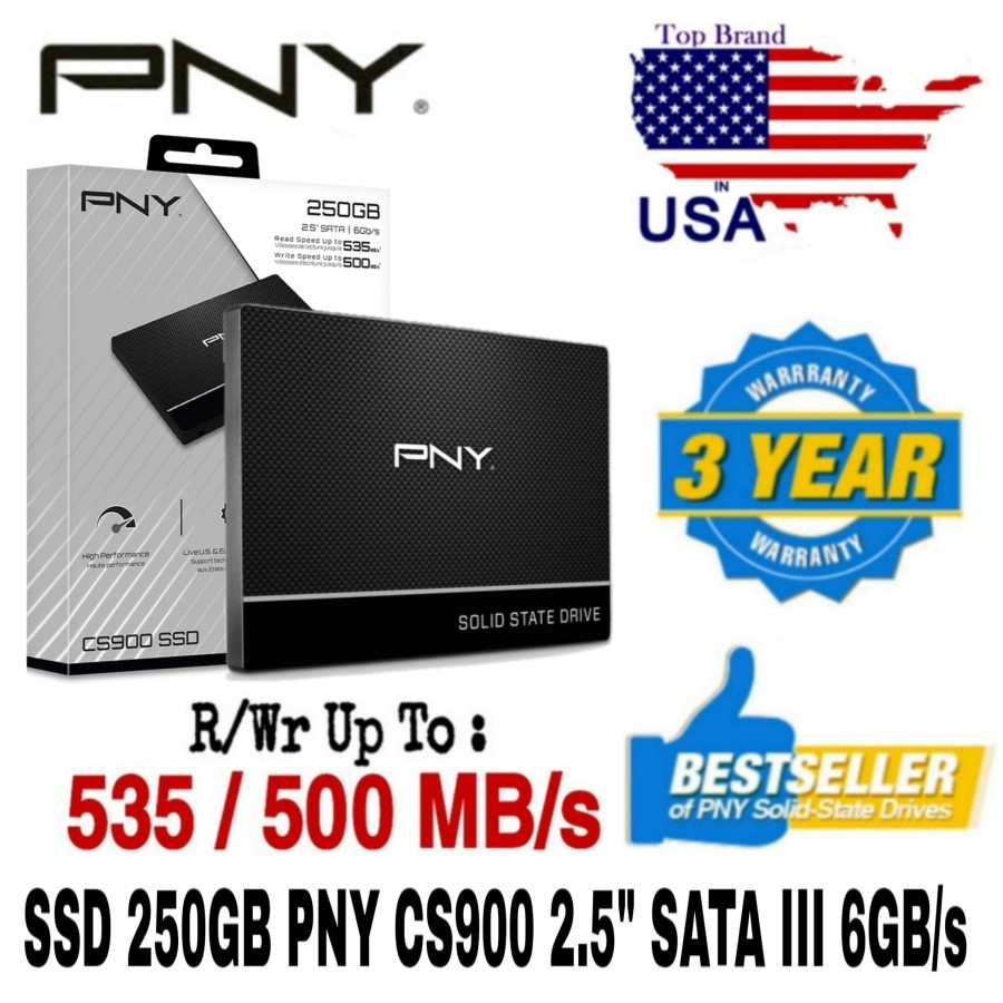 SSD PNY CS900 240GB - 2.5&quot; SATA 3