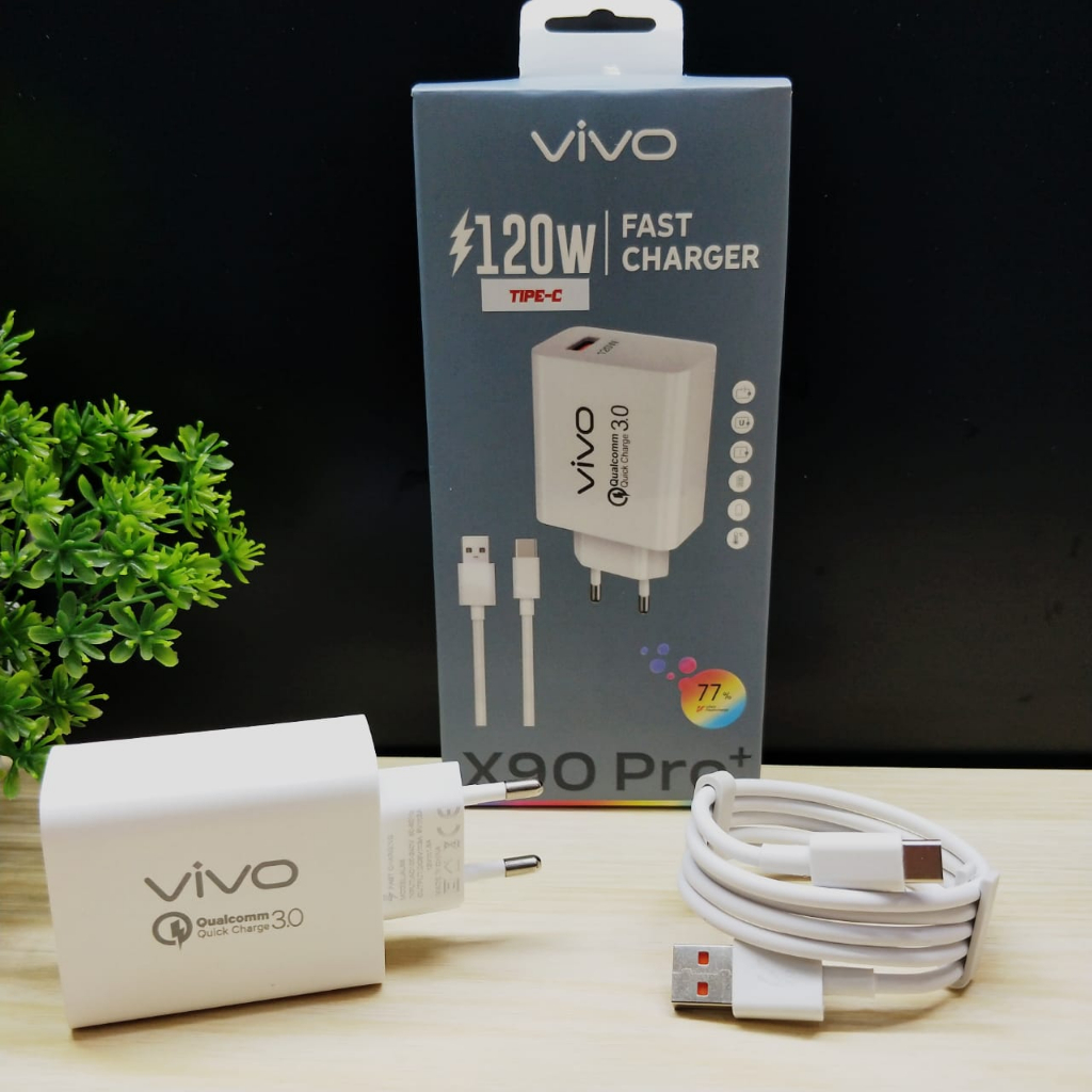 CHARGER VIVO X90 PRO 120W FAST CHARGING V8 MICRO TYPE C QC 3.0 Fast Charging Adaptor Type-C USB-A