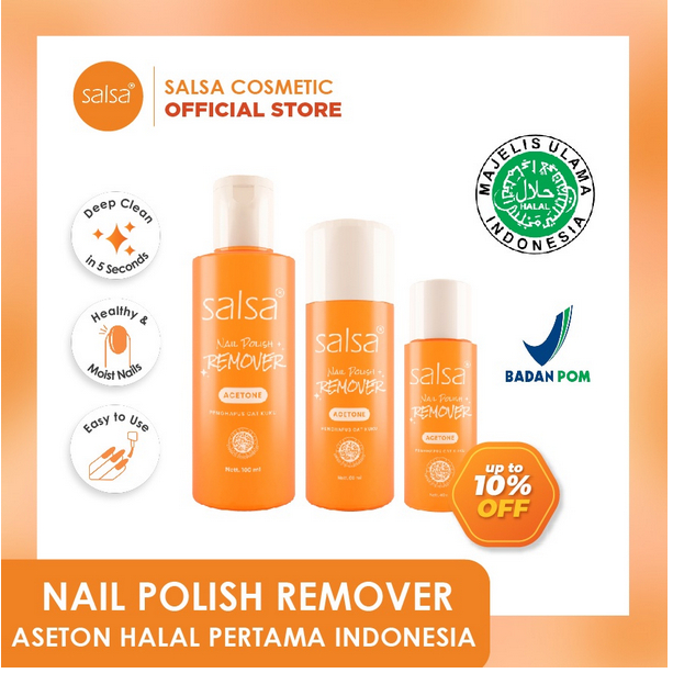 SALSA Nail Polish Remover | ❤ jselectiv ❤ Aseton HALAL Pembersih Cat Kuku SALSA - ORI✔️BPOM✔️COD✔️