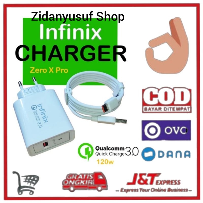 CHARGER INFINIX ZERO X PRO CASAN KABEL TYPE C SUPER VOOC 120WAT