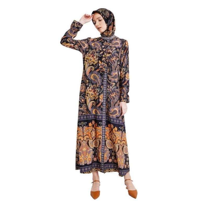 Abaya hikmat terbaru C7747 balck size S M L XL ( harha diskon )