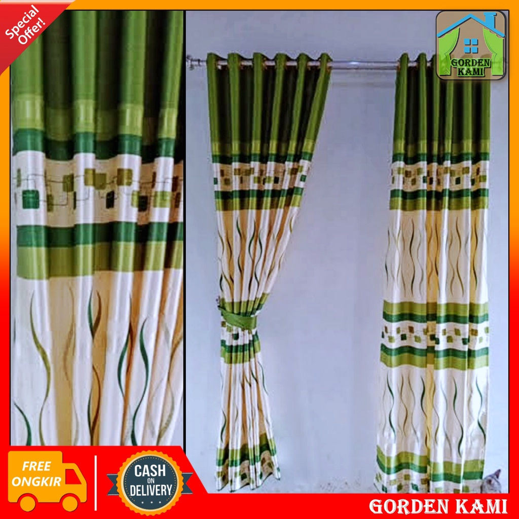 GORDEN PINTU GORDEN BLACKOUT GORDYN JENDELA MINIMALIS KORDEN PANJANG 12 RING TINGGI 230CM