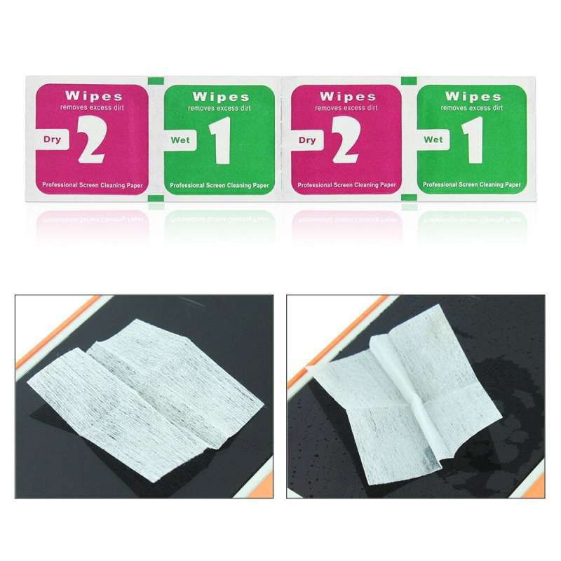 Tissue Pembersih Layar HANDPHONE 2in1 Tissue Penghilang Bekas Lem/Kotoran Pada Handphone