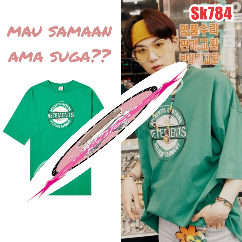 (SK784) BAJU KAOS BTS SUGA MIN YOONGI VETEMEN