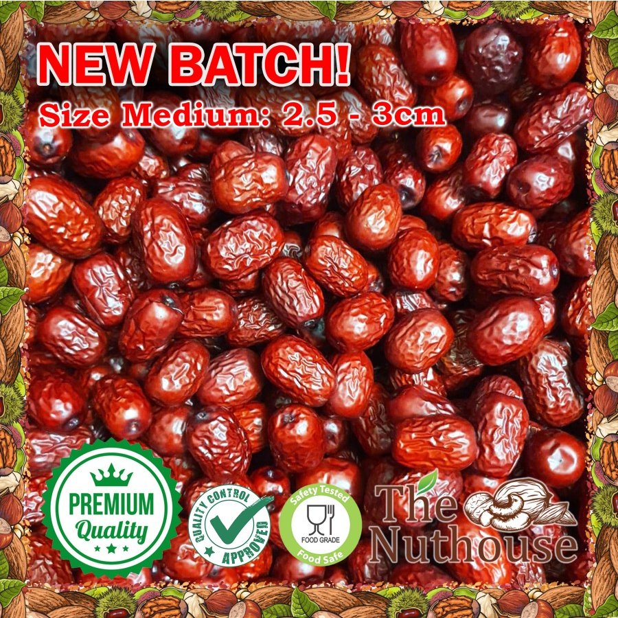 500gr Dried Red Dates / Kurma Merah / Angco Hong Zao [PREMIUM MEDIUM]