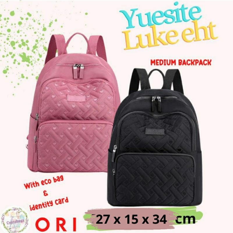 YUESITE LUKE EHT DENGAN BORDIR MEDIUM BACKPACK TAS RANSEL WANITA