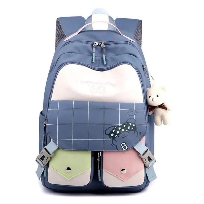 Tas Ransel Sekolah Anak Wanita Terbaru Mode Korea Harajuku Kapasitas Tas Besar Banyak Ruang Tas Ransel Backpack Tas Punggung Tas Sekolah SD SMP SMA Tas Kekinian Tanpa gantungan Ransel Anak Wanita Ransel Anak Tas Ransel