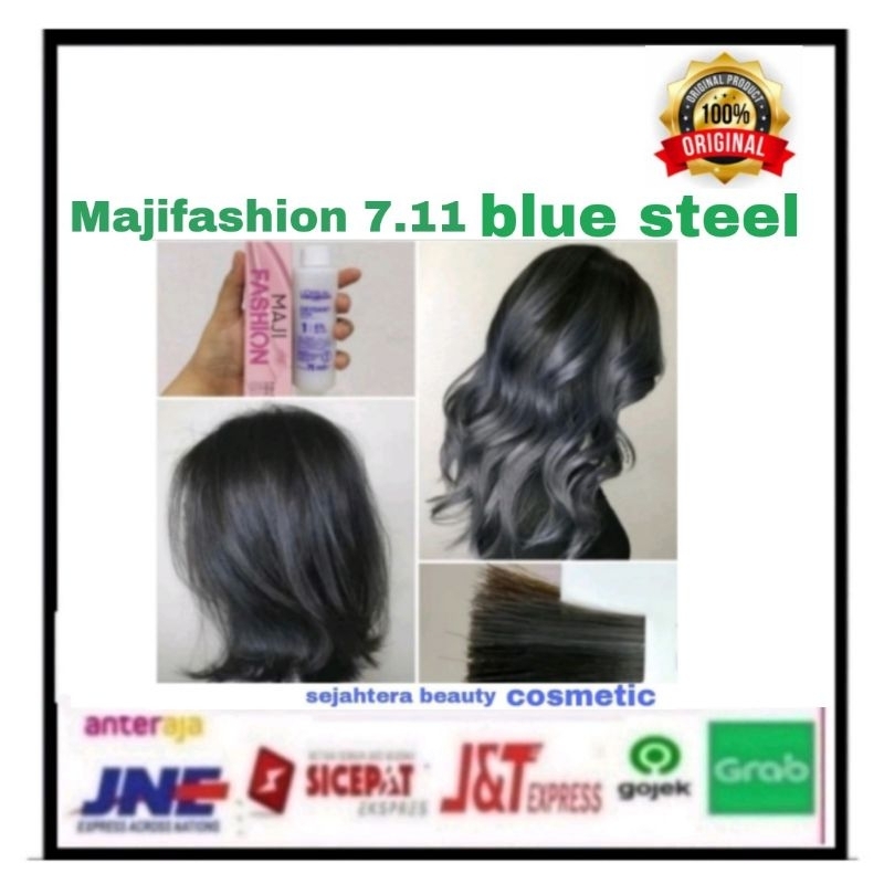 pewarna rambut cat rambut loreal maji fashion  CC 7.11 BLUE STEEL +OXIDANT 75ML
