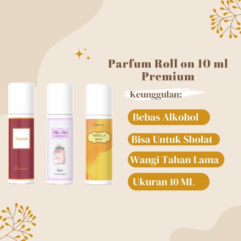 PARFUM ROLL ON 10 ML PREMIUM NON ALKOHOL / PARFUM /MINYAK WANGI WANITA / PRIA ROLL ON 10 ML TERMURAH