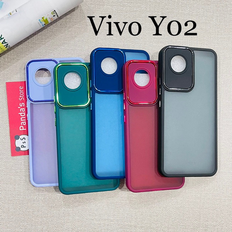 Case Vivo Y02 Metal Chrome Softcase Dove Premium Luxury PSS