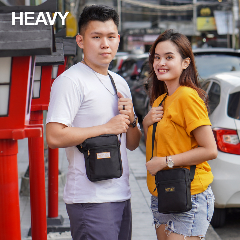 HEAVY CROSS BODY BAG . SLINGBAG MINI DISTRO HEAVY ORIGINAL . HEAVY.BAG