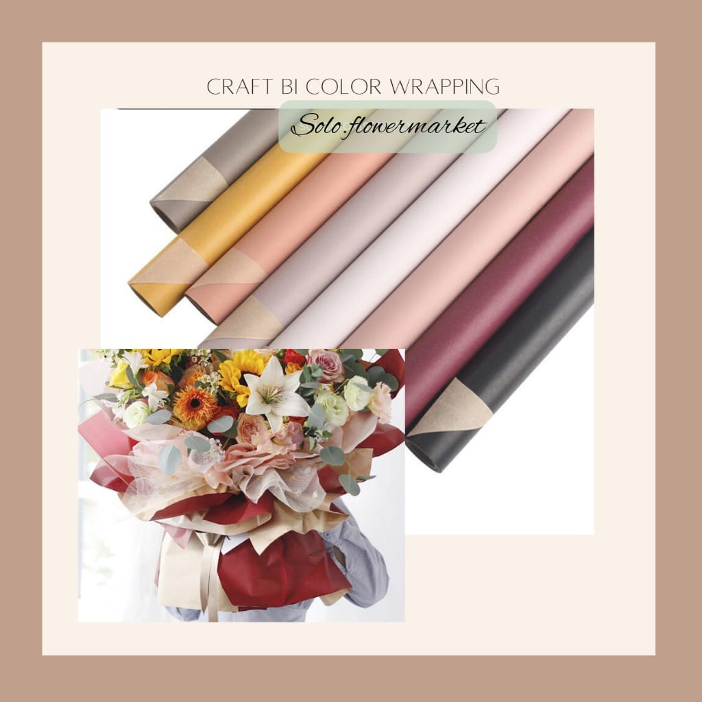 

CRAFT BI COLOR FLOWER WRAPPING BI COLOR VINTAGE CELLOPHANE WATERPROOF KERTAS BUKET BUNGA (ECER)/ PEMBUNGKUS BUNGA