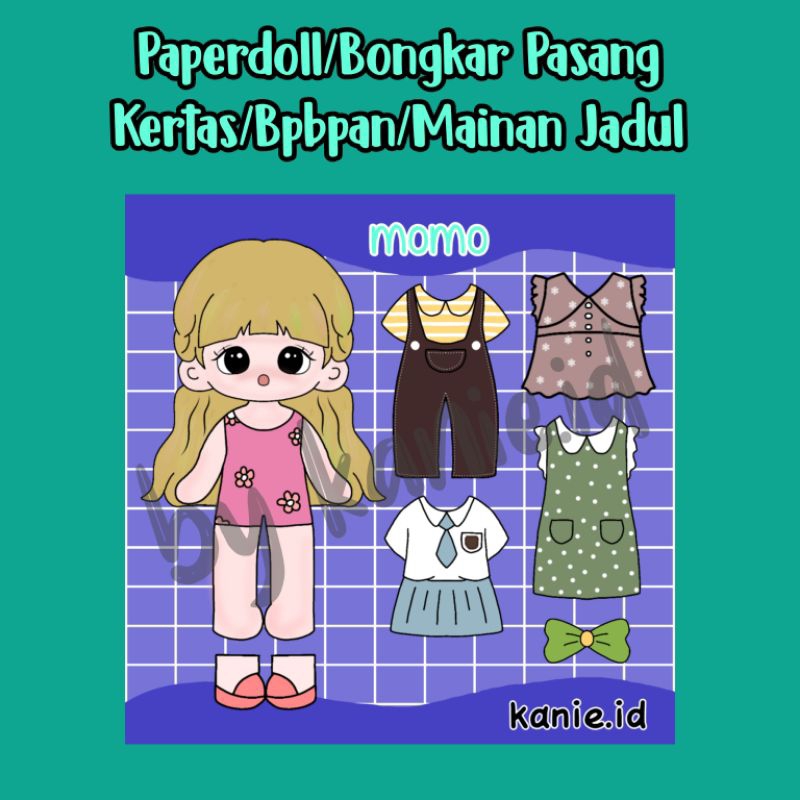 Mainan Bongkar Pasang Kertas/Bpbpan kekinian/Baju-bajuan