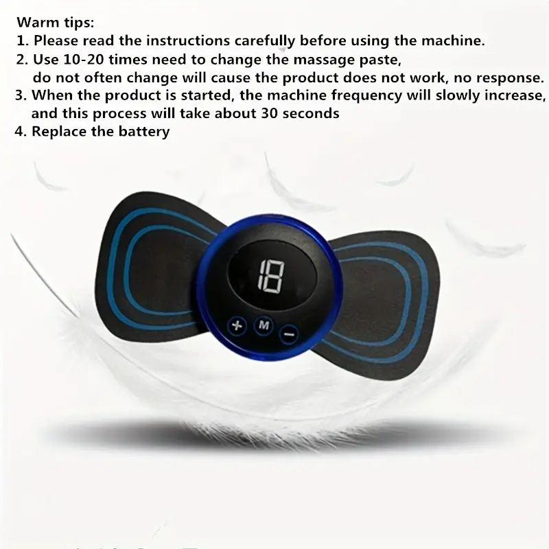 TaffOmicron Alat Pijat Elektrik Tempel EMS Terapi Leher Massager - TMS17 - Black