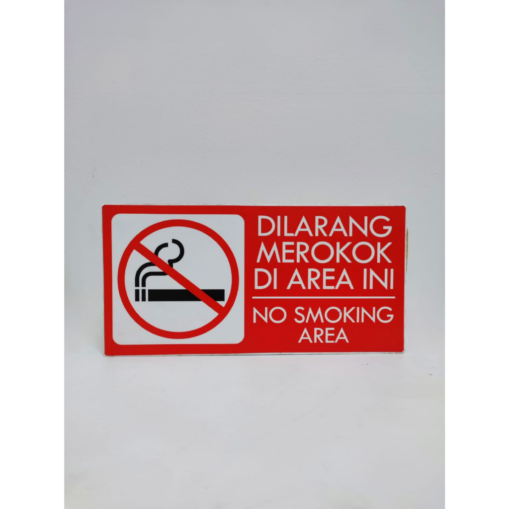 PAPAN AKRILIK SIGN-BOARD PAPAN RAMBU AKRILIK DILARANG MERO KOK