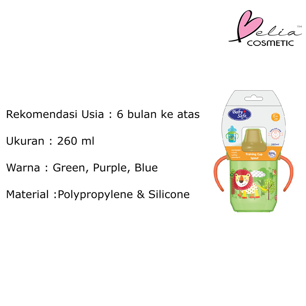 ❤ BELIA ❤ BABY SAFE JP Series | Training Cup Spout | Botol Susu bayi | Anti Sedak | Gelas Bayi | BPA FREE