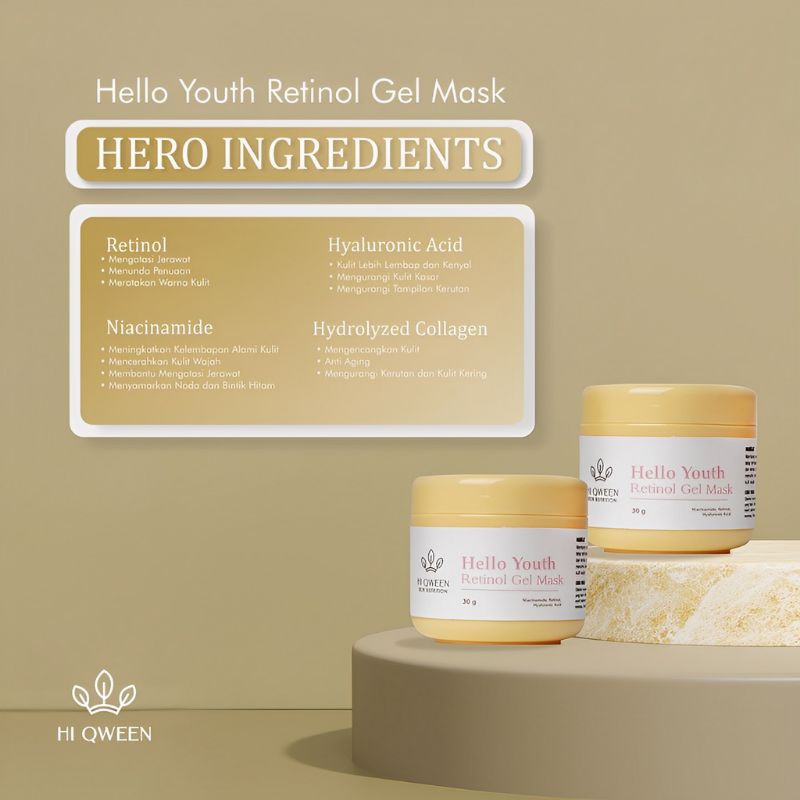 HIQWEEN HELLO YOUTH RETINOL GEL MASK | SERUM