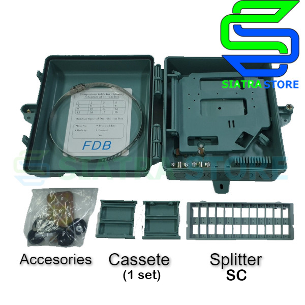 Combo ODP 8 Core Lengkap Splitter Box 1:8 UPC | ODP mini 8 Core Lengkap