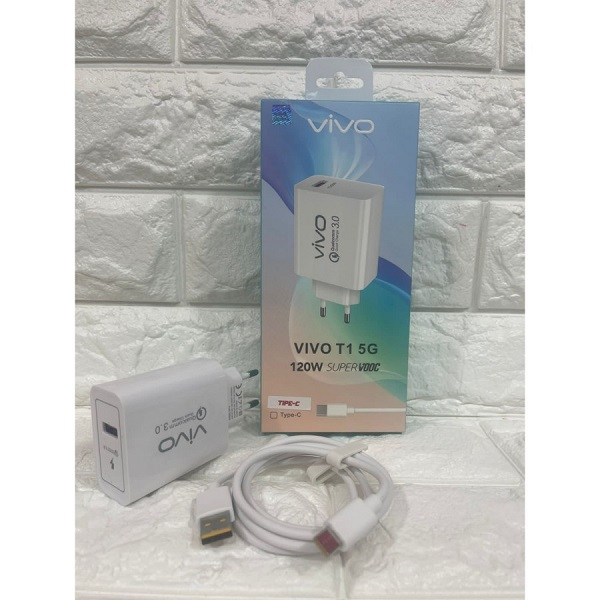 CHARGER VIVO T1 5G 120W FAST CHARGING VOOC POWER ADAPTER MICRO TYPE C