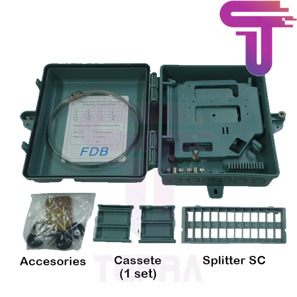 Combo ODP 8 Core Lengkap Splitter Box 1:8 UPC | ODP mini 8 Core Lengkap